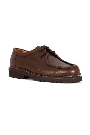 Brown hammered leather lace-up loafer BERWICK 1707 | 5337MARTINMARRON